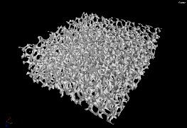 CT rendering of an open-cell lattice structure